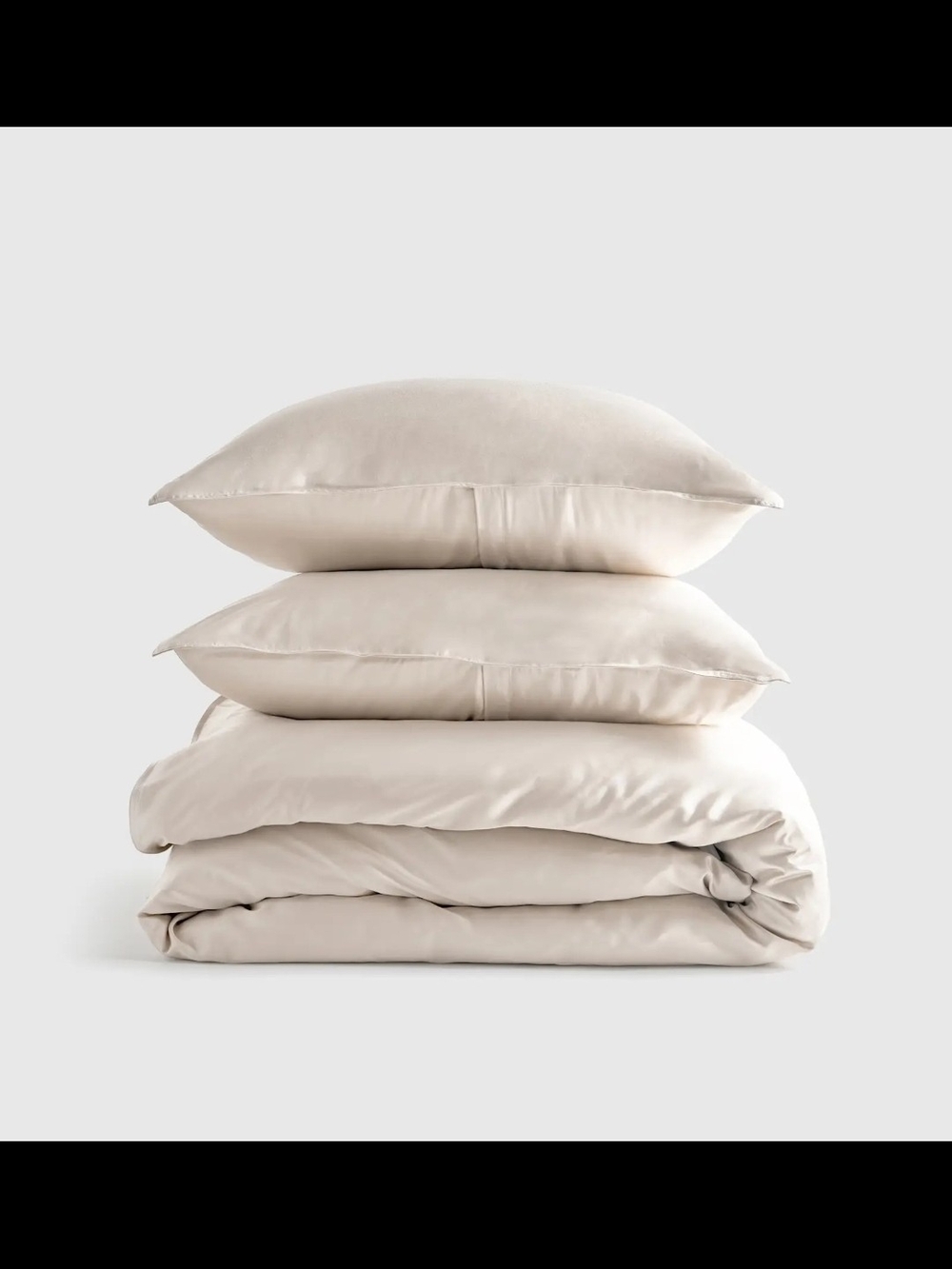 Quince Organic Bamboo Duvet Cover Set 2 Shams Size Full / Queen In Sand,  NWT!
